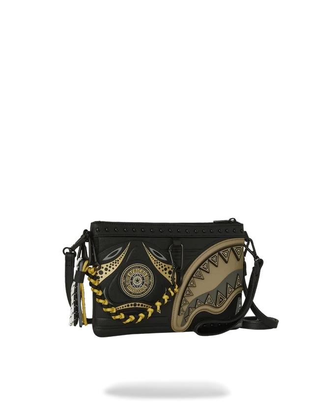 A.I. AFRICAN INTELLIGENCE SHARKS OF THE GOLD OCEAN CROSSOVER CLUTCH - COLABORARE CU SANDFLOWER