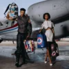 AMERICAN AIRLINES 100 YRS - Rucsacuri cu etichete pe etichete