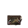 BUZUNAR EXTERIOR CU FERMOAR AURIU CLUTCH CROSSOVER „Sharks in Paris”