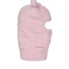 Cagula cu urechi de urs din fleece roz