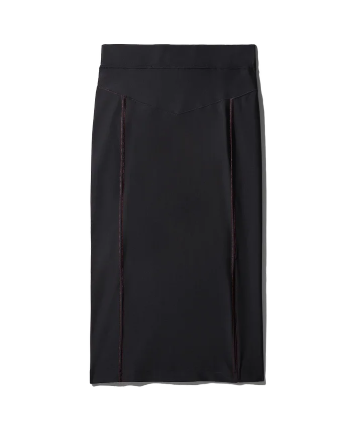 FUSTĂ LONGUETTE (NEGRU)