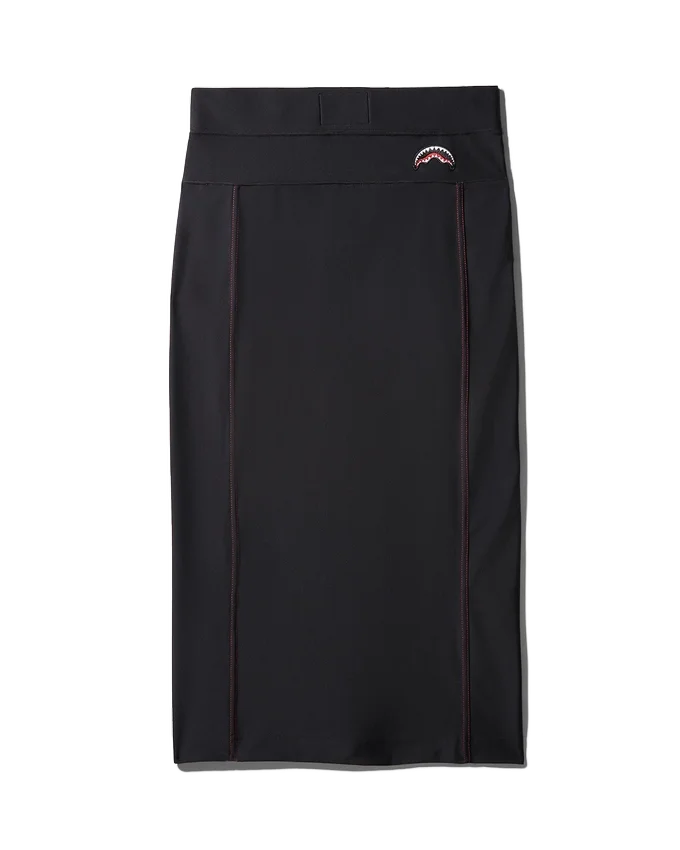 FUSTĂ LONGUETTE (NEGRU)