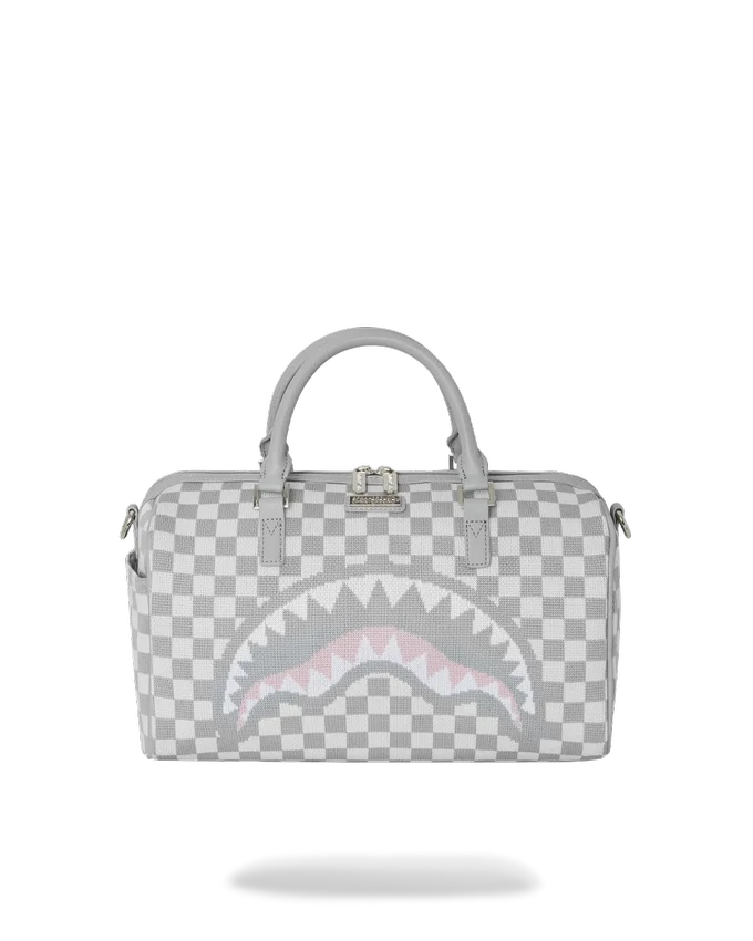 GEANTĂ MINI GENȚI DE VOIAJ TRICOTATE „Sharks In Paris” ÎN CULOARE CREM