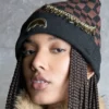 GOLD CHAIN CHECK BEANIE