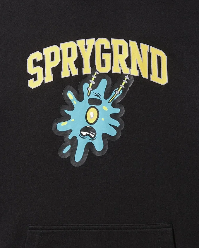 HANORAC CU GLUGĂ Spongebob SPLAT (NEGRU)