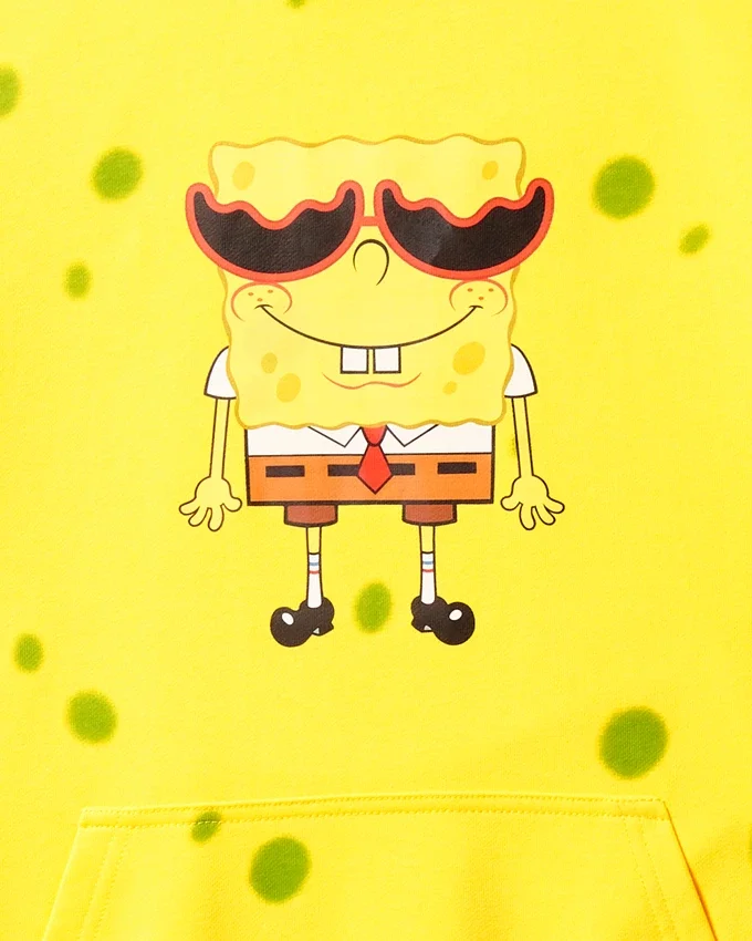 HANORAC CU GLUGĂ SPONGEBOB SPONGE (GALBEN)