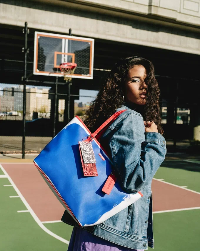 KEITH HARING THE BIG BLUE PURSE ART Sacoșă