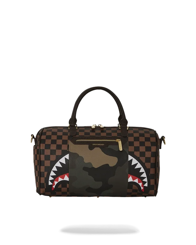 Mini Genți De Voiaj „Sharks In Paris” Cu Buzunar Exterior Cu Fermoar Auriu