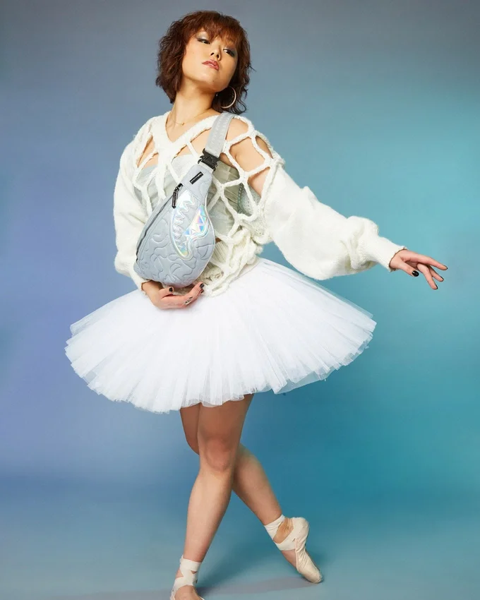 MIRASHAKU IRIDESCENT QUILT Savvy Genți Crossbody