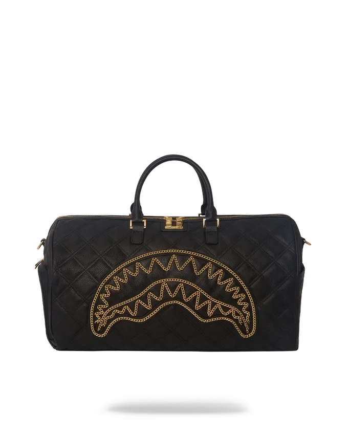 NOIR QUILT GOLD CHAIN SHARK Genți De Voiaj