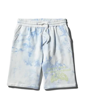 ȘORTURI DIN TRICOT TIE-DYE (ALBASTRU)