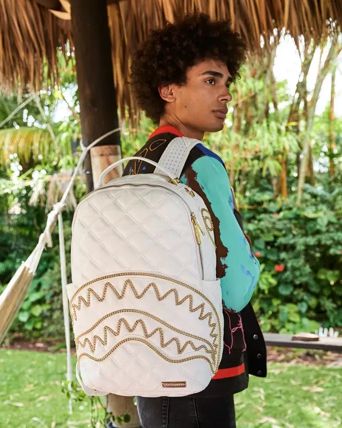 RIVIERA LE BLANC RUCSAC CU LANȚ DE AUR SHARK (DLXV)