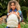RIVIERA LE BLANC RUCSAC SAVAGE CU LANȚ AURIU ȘI MOTIV DE SHARK