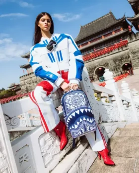 RUCSAC DIN PORȚELAN CU MOTIV TIGRU, FENIX ȘI SHARK