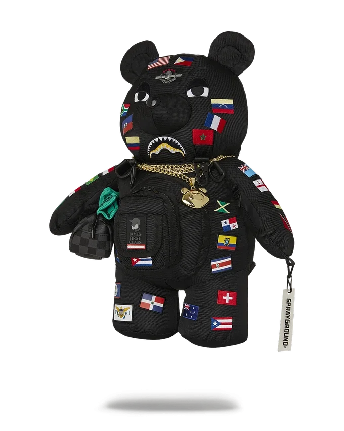 RUCSACUL MONEYBEAR CU STEAGURI INTERNAȚIONALE JAMES FIRST CLASS