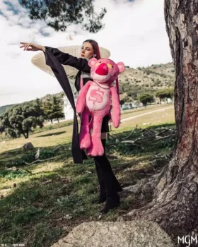 RUCSACULI PINK PANTHER „UP TO NO GOOD Teddy Bear”