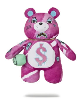 RUCSACULI PINK PUNK MONEYBEAR TEDDYBEAR