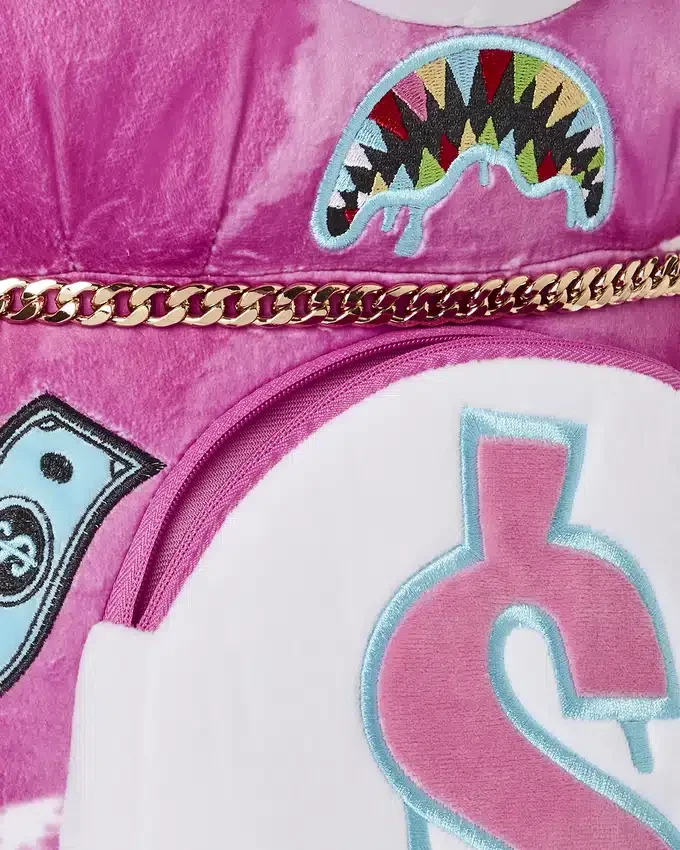 RUCSACULI PINK PUNK MONEYBEAR TEDDYBEAR
