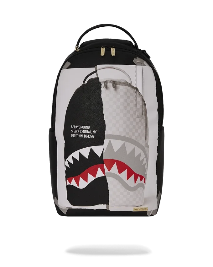 RUCSACURI „BAG ON BAG OPTICAL ILLUSION SHARKS IN PARIS”