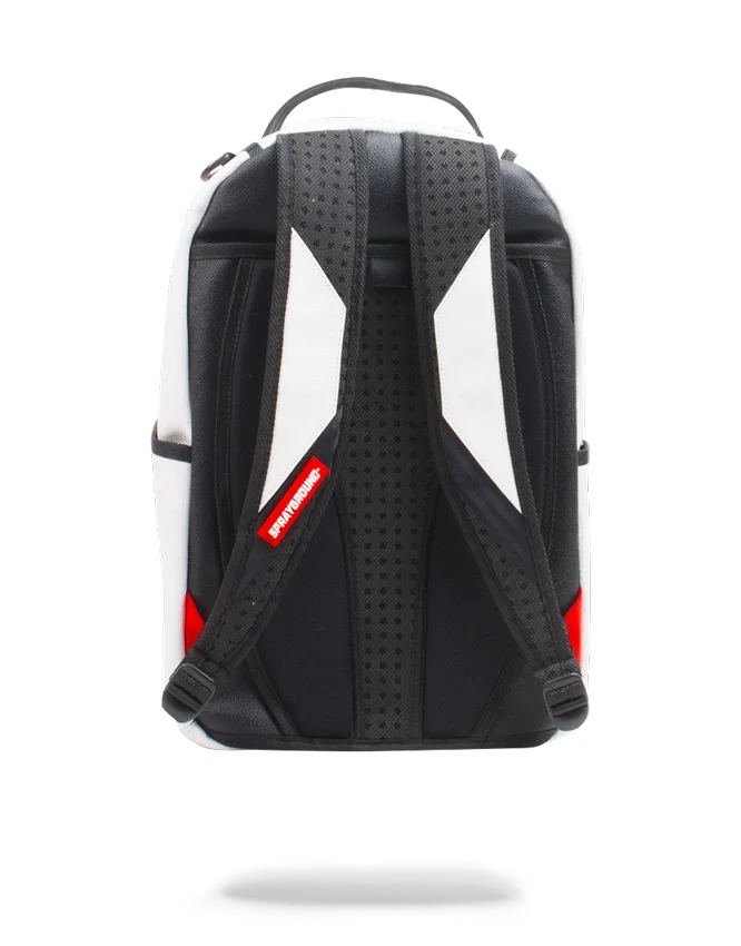 RUCSAKUL ALB SPRAYGROUND DIY (PIELE VEGANĂ ȘI CĂPTUȘEALĂ INTERIOARĂ PENTRU BANI) ȘI MARKERE INCLUSE