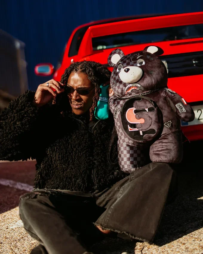 SPEED SHARK SIDE SWIPE MONEYBEAR TEDDY BEAR RUCSACURU URSULEȚ DE PLUȘ