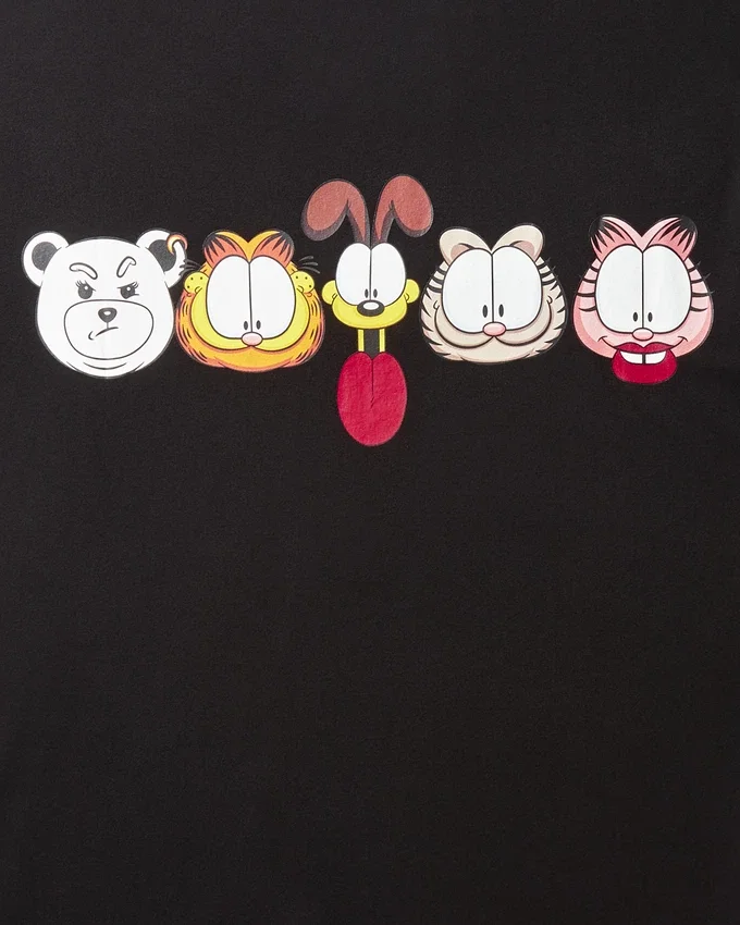 TRICOU CU IMAGINE GARFIELD (NEGRU)