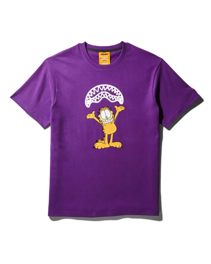 TRICOU CU IMPRIMARE „GARFIELD SHARKMOUTH” (VIOLET)