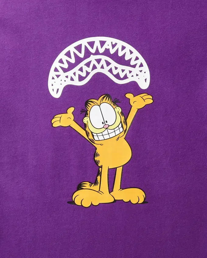 TRICOU CU IMPRIMARE „GARFIELD SHARKMOUTH” (VIOLET)