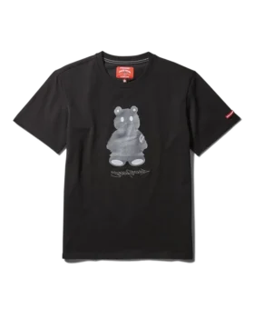 TRICOU CU MÂNECI SCURTE ȘI IMAGINE „MONEY BEAR” (NEGRU)