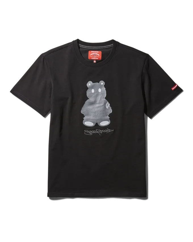 TRICOU CU MÂNECI SCURTE ȘI IMAGINE „MONEY BEAR” (NEGRU)