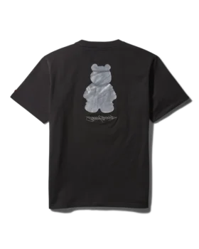 TRICOU CU MÂNECI SCURTE ȘI IMAGINE „MONEY BEAR” (NEGRU)