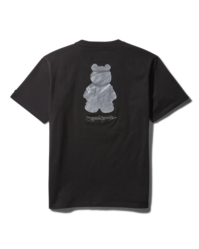 TRICOU CU MÂNECI SCURTE ȘI IMAGINE „MONEY BEAR” (NEGRU)
