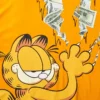 TRICOU GARFIELD CU IMPRIMARE „CAT STRATCH” (PORTOCALIU)